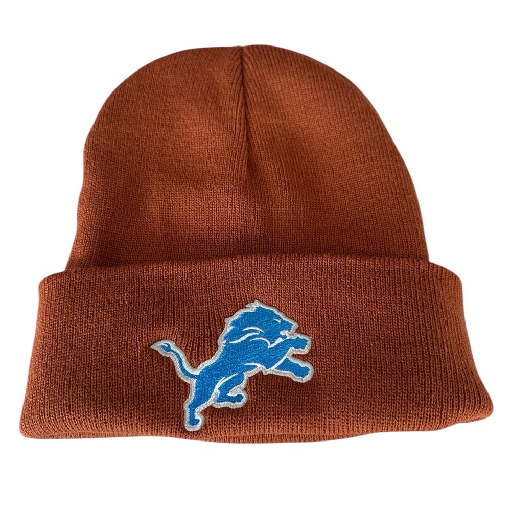 Detroit Lions Hat brown Beanie new adult size  
new in package